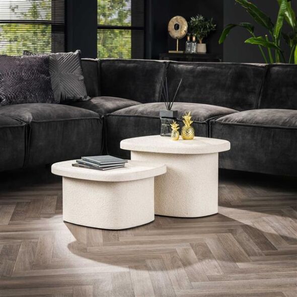 Salontafel Stone, set van 2