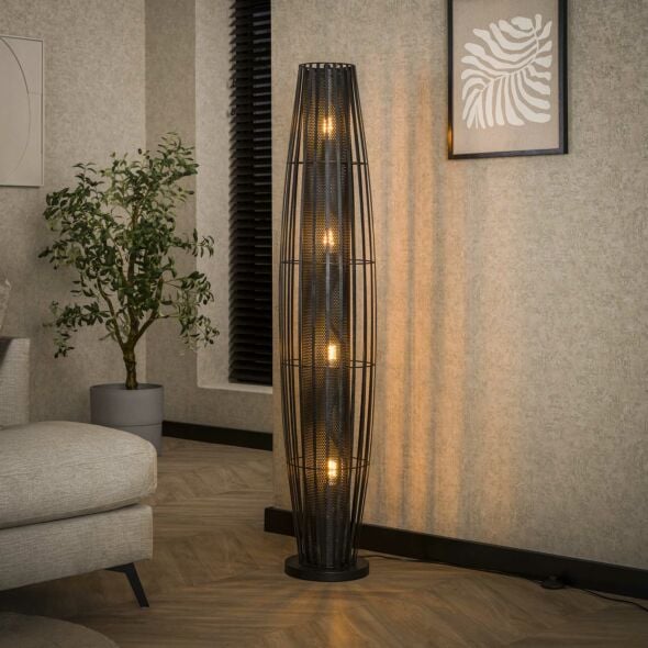 Vloerlamp 150 cylinder mesh L
