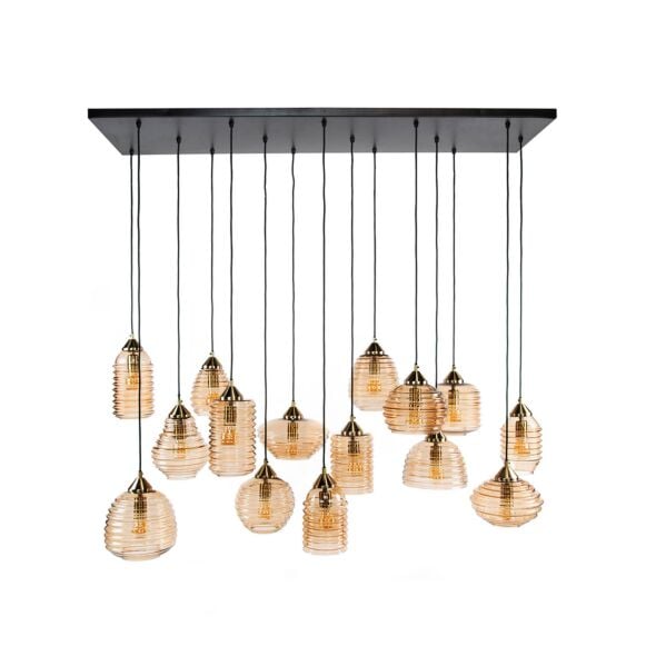 Hanglamp Rib glass