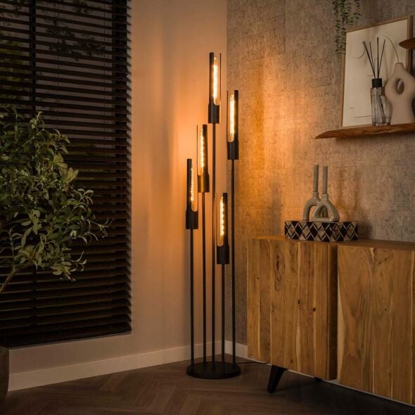 Vloerlamp Tube 5 lichts