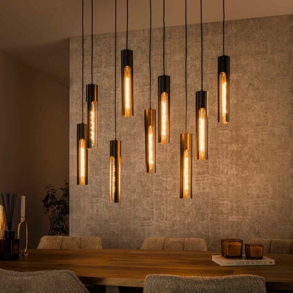 Hanglamp Tube 5+4 Lichts