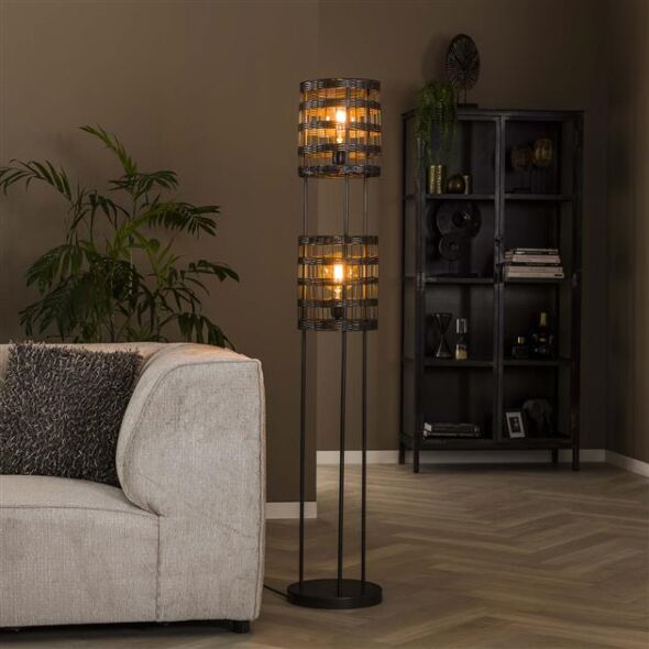 Vloerlamp Metal Blinds 2-lichts