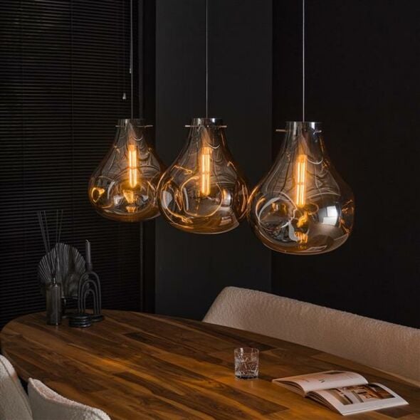 Hanglamp Dent glass 3-lichts 