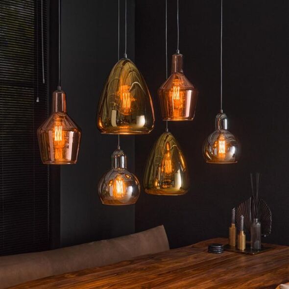 Hanglamp Tricolore Glass mix 6-lichts