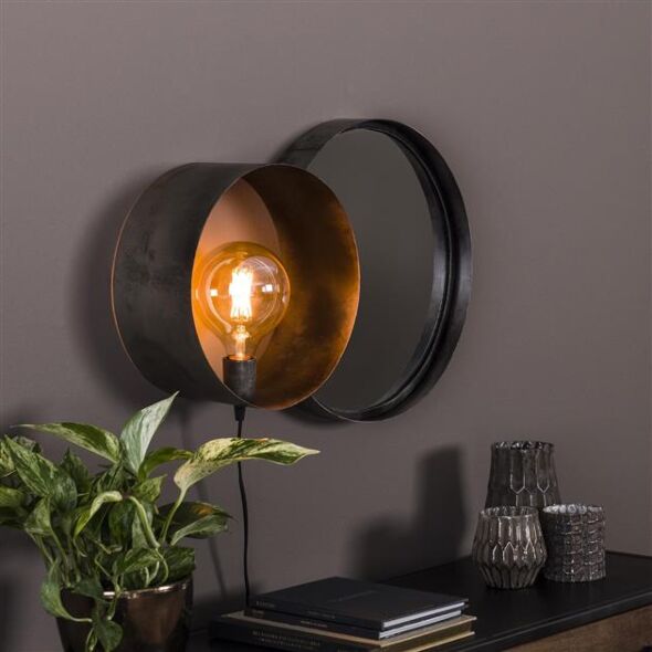 Wandlamp Charger + Spiegel