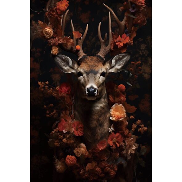 Glasschilderij Bambi 80x120