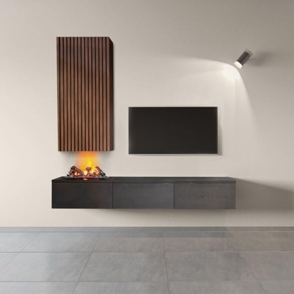 TV-meubel Alessio 240 cm Incl. Sfeerhaard & Schouw