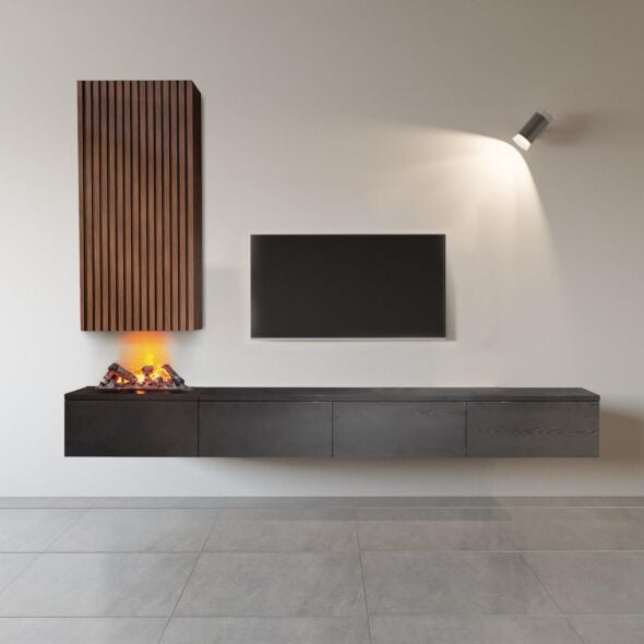 TV-meubel Alessio 320 cm Incl. Sfeerhaard & Schouw