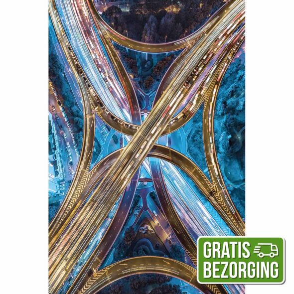 Glasschilderij Highway 80x120