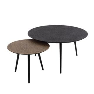 Salontafel Rond Metallic, set van 2