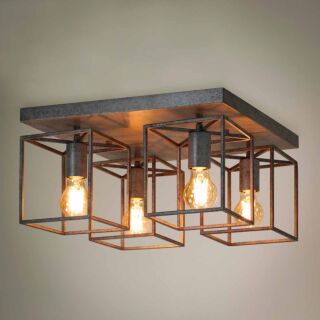 Plafondlamp Cubic 4-lichts
