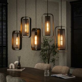 Hanglamp Mesh rotate 5-lichts