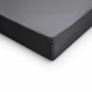 Hoeslaken Satijn Topper Antraciet 90x200