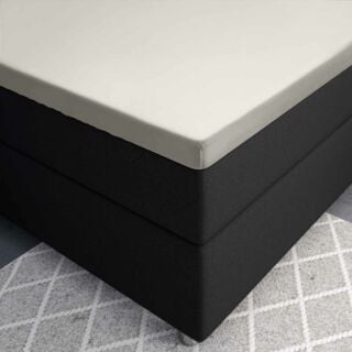 Hoeslaken Satijn Topper Crème 90x200