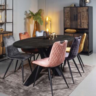 Eettafel Loft Ovaal Zwart