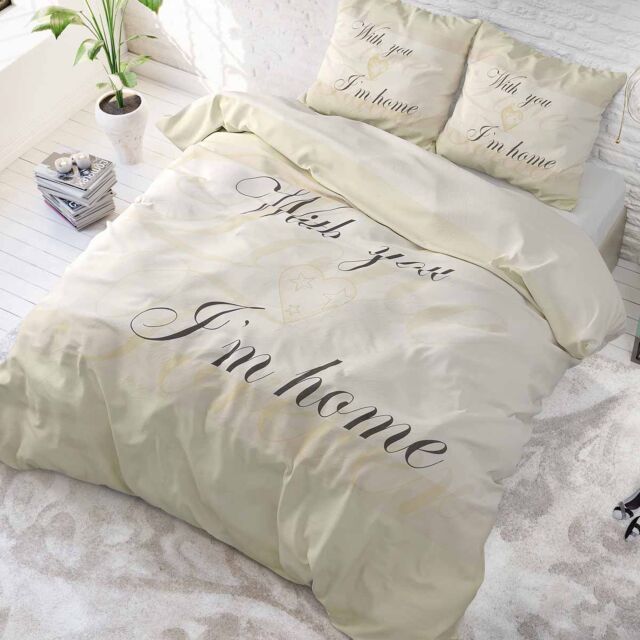 Dekbedovertrek With You Cream 200x220