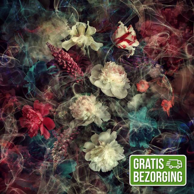 Glasschilderij Flowers 80x80